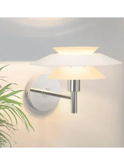 ZMH Wandleuchten<Wandleuchte in weiß 1-flammige G9 Metall Moderne Kreative Nachttischlampe