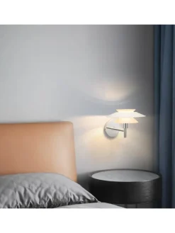 ZMH Wandleuchten<Wandleuchte in weiß 1-flammige G9 Metall Moderne Kreative Nachttischlampe