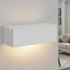 ZMH Wandleuchten<Wandleuchte in weiß G9 Up and Down Design L 22CM Gips Modern Hallampe