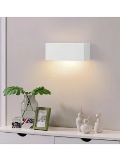ZMH Wandleuchten<Wandleuchte in weiß G9 Up and Down Design L 22CM Gips Modern Hallampe