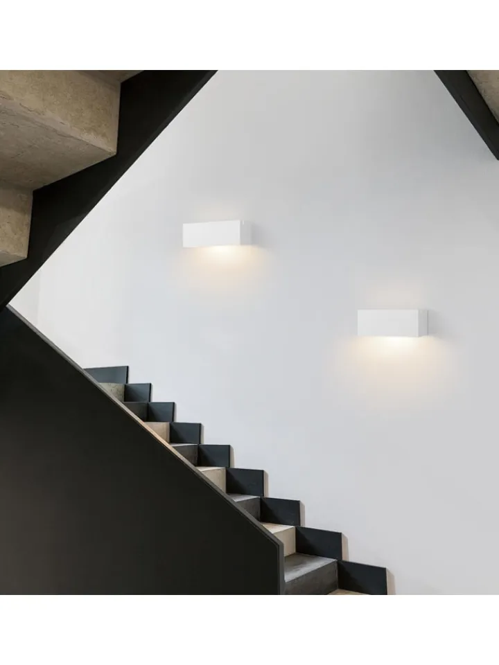ZMH Wandleuchten<Wandleuchte in weiß G9 Up and Down Design L 22CM Gips Modern Hallampe