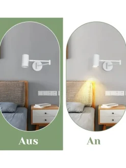 ZMH Wandleuchten<Wandleuchte in weiß GU10 schwenkbar