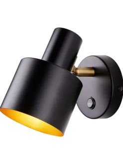 Butlers Wandleuchten<Wandleuchte ISAK in Schwarz