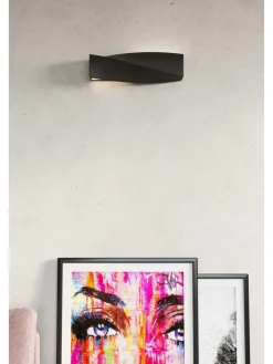 Nice Lamps Wandleuchten<Wandleuchte Keramik TAURUS in Schwarz mit glas loft style LED E27