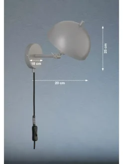 Schöner Wohnen Wandleuchten<Wandleuchte Kia in grau - (H) 25 cm x (B) 18 cm
