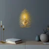 Opviq Wandleuchten<Wandleuchte "Leaf" in Gold - (B)20 x (H)30 cm