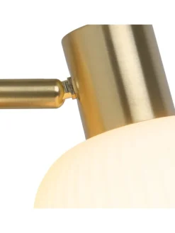 näve Wandleuchten<Wandleuchte "LEARTA" in messingmatt - (L)16 cm x (B)10 cm x (H)13.5 cm