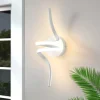 ZMH Wandleuchten<Wandleuchte LED in weiß Modern Aluminium 7W warmweiß Ganglampe L 40.5cm