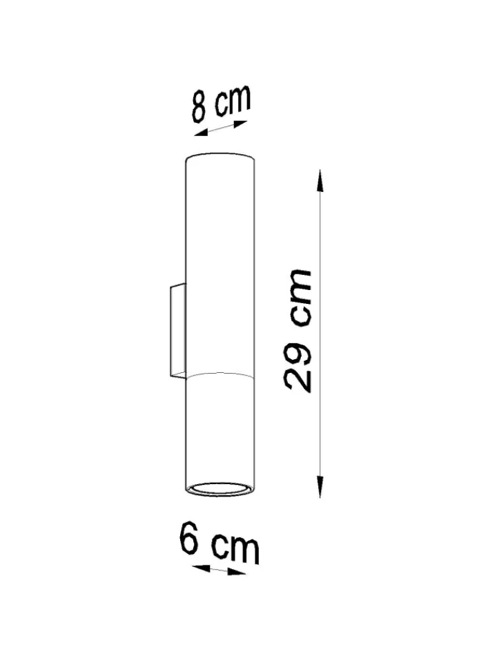 Nice Lamps Wandleuchten<Wandleuchte LONGBOT in Schwarz (H)29cm (L)6cm (B)8cm