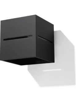 Nice Lamps Wandleuchten<Wandleuchte LORUM 1in Schwarz aluminium quadratische moderne Lampe G9