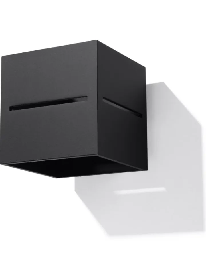 Nice Lamps Wandleuchten<Wandleuchte LORUM 1in Schwarz aluminium quadratische moderne Lampe G9