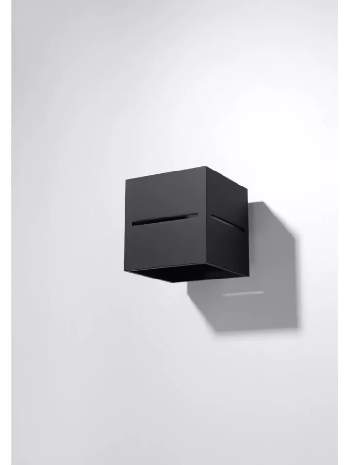 Nice Lamps Wandleuchten<Wandleuchte LORUM 1in Schwarz aluminium quadratische moderne Lampe G9