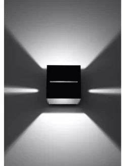 Nice Lamps Wandleuchten<Wandleuchte LORUM 1in Schwarz aluminium quadratische moderne Lampe G9
