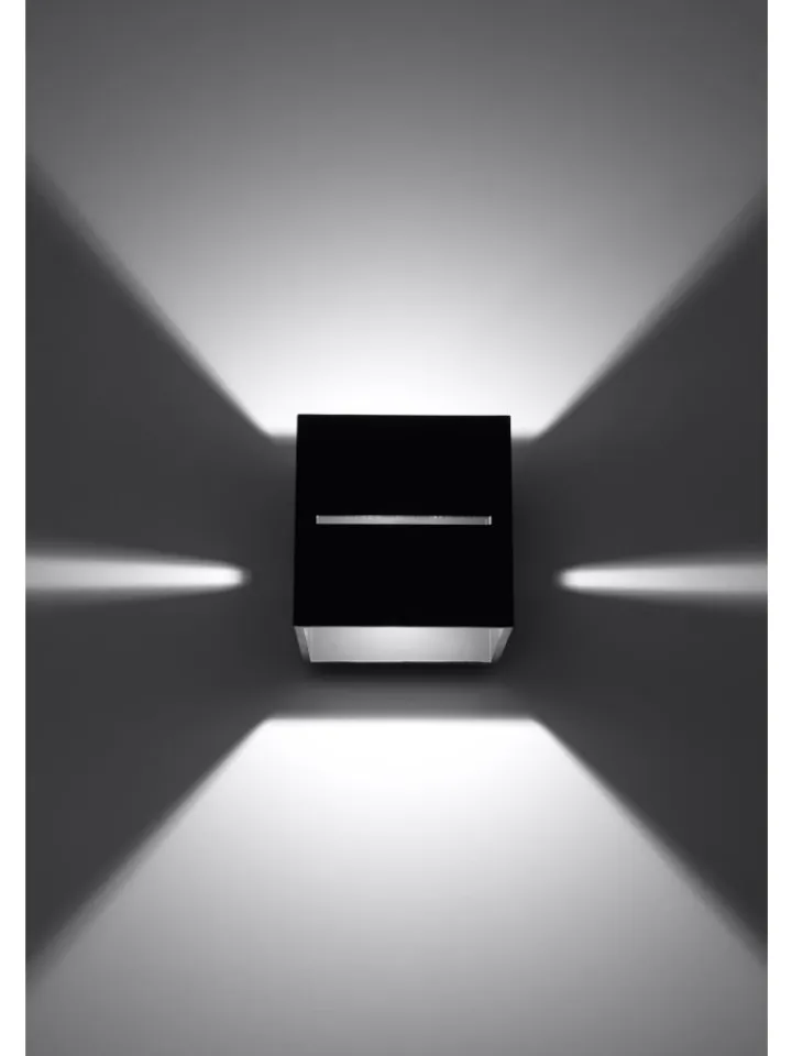 Nice Lamps Wandleuchten<Wandleuchte LORUM 1in Schwarz aluminium quadratische moderne Lampe G9