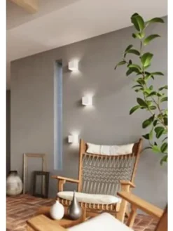 Nice Lamps Wandleuchten<Wandleuchte PINIO in weiss LED IP54 H 140cm