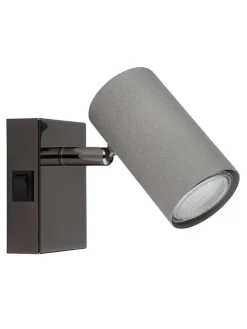 Globo lighting Wandleuchten<Wandleuchte "Robby" in Schwarz/ Grau - (B)7 x (H)10 cm