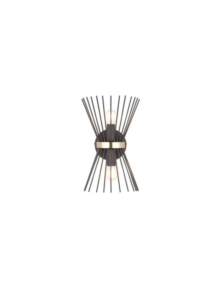 Reality Leuchten Wandleuchten<Wandleuchte ROD in Schwarz-Gold