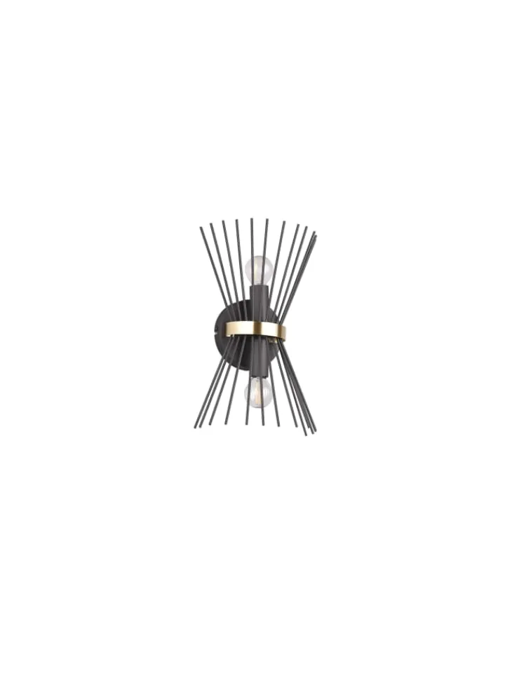 Reality Leuchten Wandleuchten<Wandleuchte ROD in Schwarz-Gold