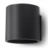 Nice Lamps Wandleuchten<Wandleuchte RODA 1 in Schwarz aluminium Ø runde Lampe loft G9 LED