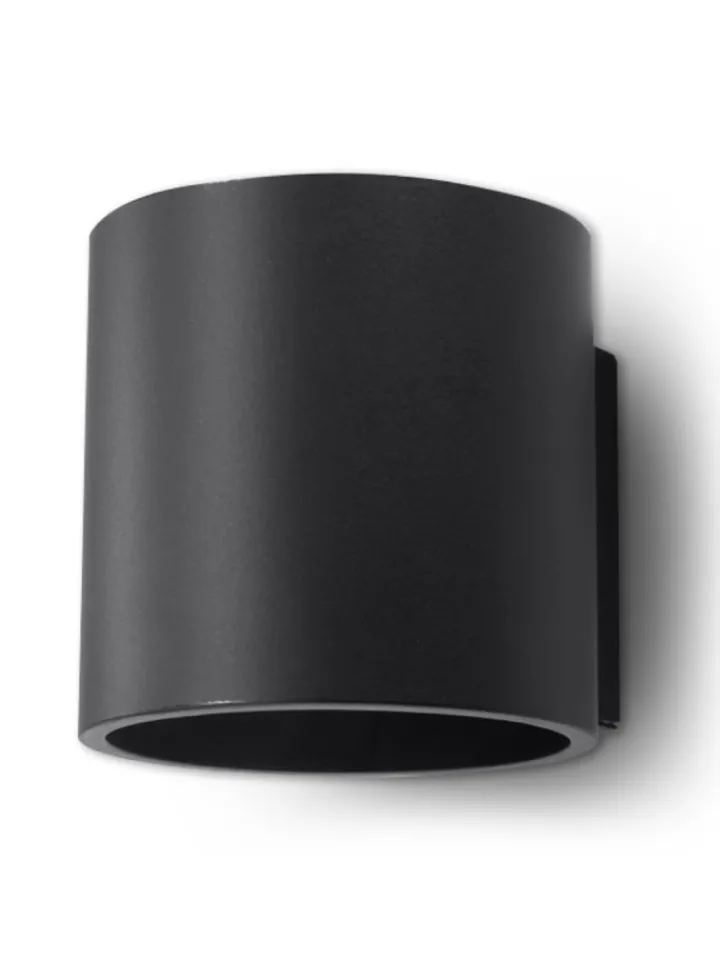 Nice Lamps Wandleuchten<Wandleuchte RODA 1 in Schwarz aluminium Ø runde Lampe loft G9 LED