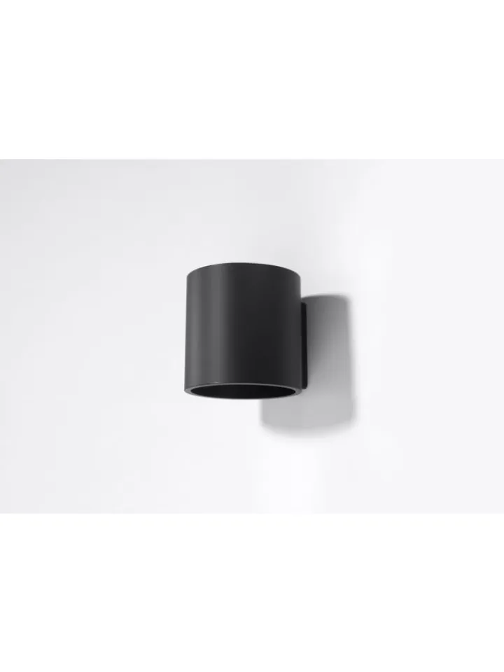 Nice Lamps Wandleuchten<Wandleuchte RODA 1 in Schwarz aluminium Ø runde Lampe loft G9 LED
