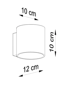 Nice Lamps Wandleuchten<Wandleuchte RODA 1 in Schwarz aluminium Ø runde Lampe loft G9 LED