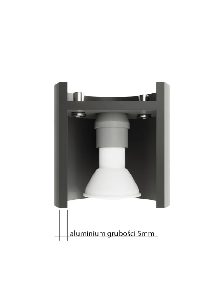 Nice Lamps Wandleuchten<Wandleuchte RODA 1 in Schwarz aluminium Ø runde Lampe loft G9 LED