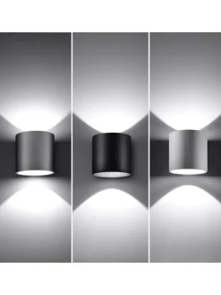 Nice Lamps Wandleuchten<Wandleuchte RODA 1 in Schwarz aluminium Ø runde Lampe loft G9 LED