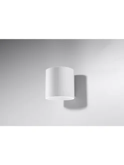 Nice Lamps Wandleuchten<Wandleuchte RODA in Weiß aluminium Ø runde Lampe loft G9 LED