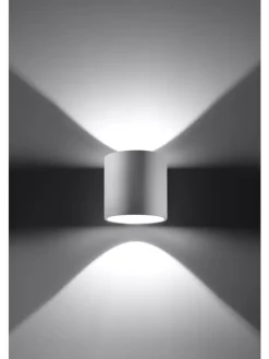 Nice Lamps Wandleuchten<Wandleuchte RODA in Weiß aluminium Ø runde Lampe loft G9 LED