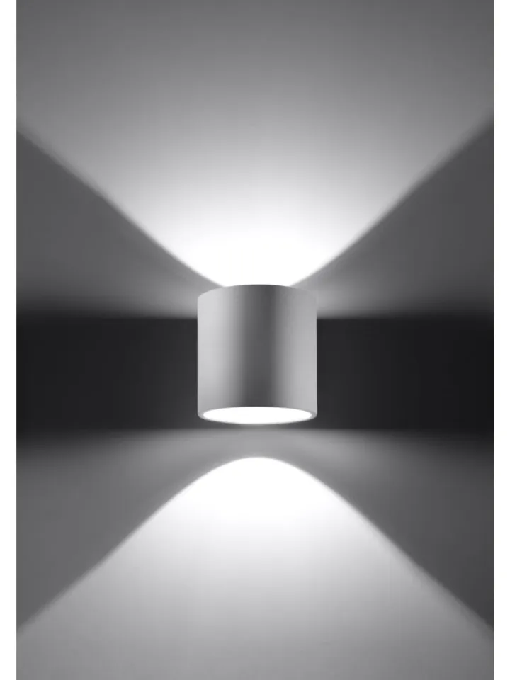 Nice Lamps Wandleuchten<Wandleuchte RODA in Weiß aluminium Ø runde Lampe loft G9 LED