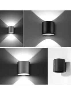 Nice Lamps Wandleuchten<Wandleuchte RODA in Weiß aluminium Ø runde Lampe loft G9 LED