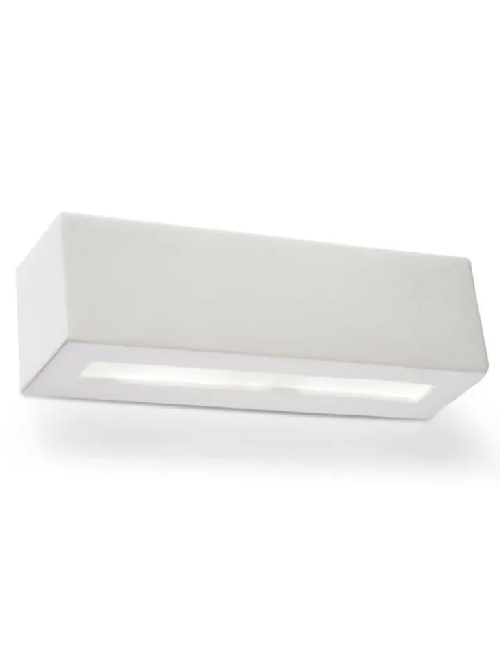 Nice Lamps Wandleuchten<Wandleuchte VEGA in Keramik weiß rechteckig moderne lampe E27 LED