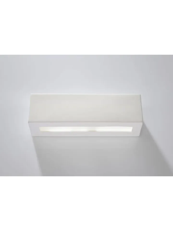 Nice Lamps Wandleuchten<Wandleuchte VEGA in Keramik weiß rechteckig moderne lampe E27 LED