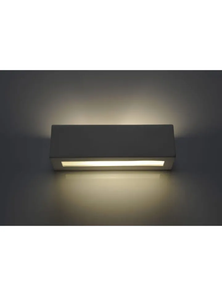 Nice Lamps Wandleuchten<Wandleuchte VEGA in Keramik weiß rechteckig moderne lampe E27 LED