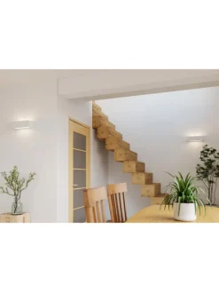 Nice Lamps Wandleuchten<Wandleuchte VEGA in Keramik weiß rechteckig moderne lampe E27 LED