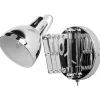 Beliani Wandleuchten<Wandleuchten HARRINGTON in Silber - (W) 11 x (H) 15 x (L) 46 cm