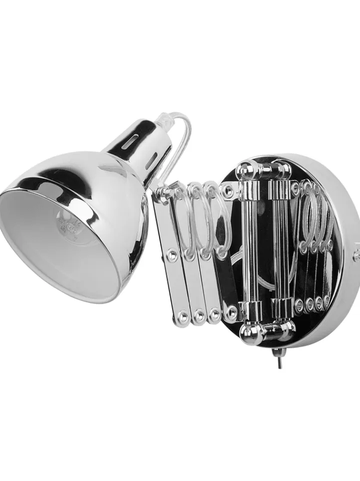 Beliani Wandleuchten<Wandleuchten HARRINGTON in Silber - (W) 11 x (H) 15 x (L) 46 cm