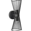 Beliani Wandleuchten<Wandleuchten PARADA in Schwarz - (W) 15 x (H) 41 x (L) 17 cm