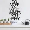ABERTO DESIGN Wanddekoration<Wandobjekt "Do More Of What Makes You Happy" - (B)41 x (H)70 cm