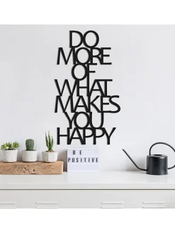 ABERTO DESIGN Wanddekoration<Wandobjekt "Do More Of What Makes You Happy" - (B)41 x (H)70 cm