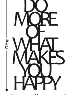 ABERTO DESIGN Wanddekoration<Wandobjekt "Do More Of What Makes You Happy" - (B)41 x (H)70 cm