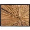 Beliani Wanddekoration<Wandobjekt MERIDA in Braun - (W) 80 x (H) 60 x (L) 4 cm
