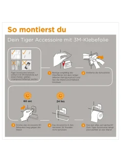 Tiger Badaccessoires<Wandregal "Colar" in Schwarz - (B)30 x (H)5,6 x (T)12,1 cm
