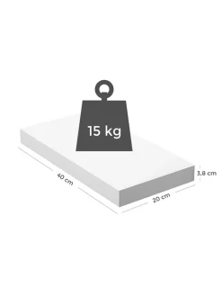 Songmics Regale & Schränke<Wandregal in Weiß - (B)40 x (H)20 x (T)3,8 cm