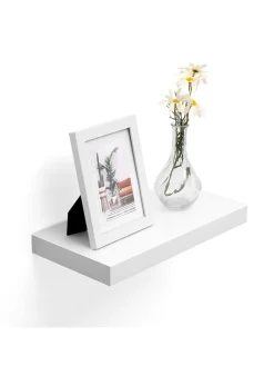 Songmics Regale & Schränke<Wandregal in Weiß - (B)40 x (H)20 x (T)3,8 cm