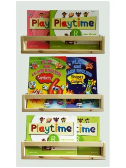 Woody Kids Kindermöbel<Wandregal "Montessori" in Natur - (L)50 x (H)9 x (T)9 cm