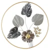 GILDE Wanddekoration<Wandrelief "Novero" in Gold/ Grau - Ø 65 cm