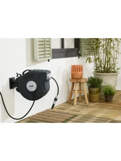 Lifa Living Gartendekoration<Wandschlauchbox in Anthrazit - (B)45 x (H)35,5 x (T)21 cm