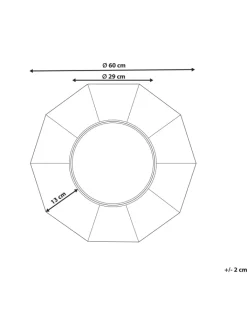 Beliani Spiegel<Wandspiegel ASEM in Braun - (W) 60 x (H) 60 x (L) 2 cm